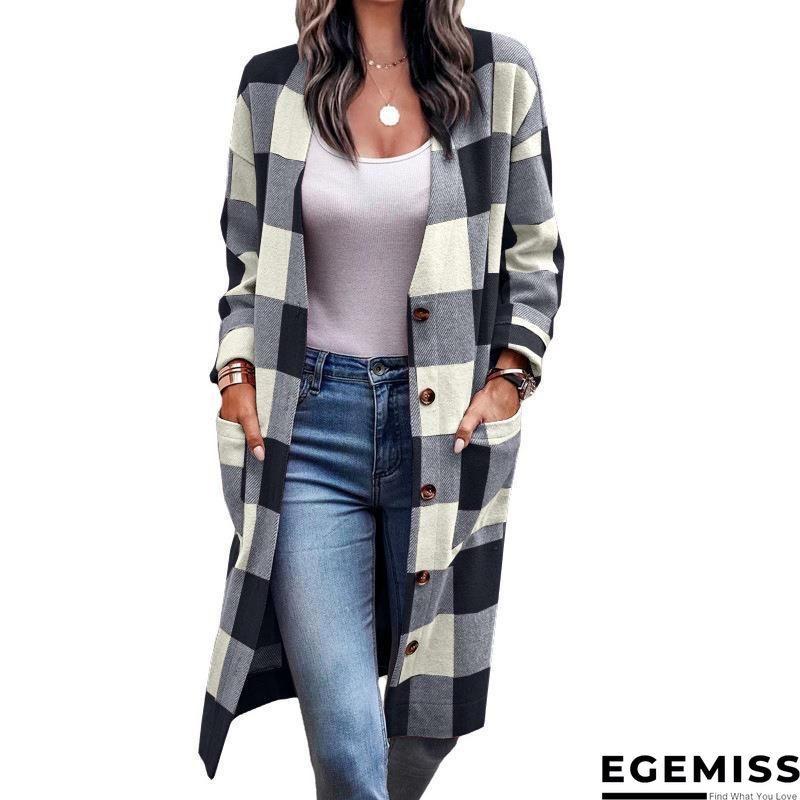 Casual Royal Buffalo Plaid Pocket Coat Women | EGEMISS