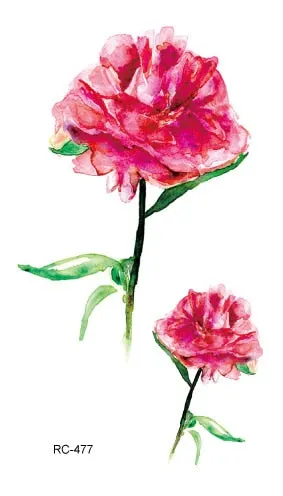 52 Kinds Watercolor Flora Lavender Waterproof Fake Tattoos Temporary Women Arm Chest Ankle Stickers Floral Body Art Tatto Flower