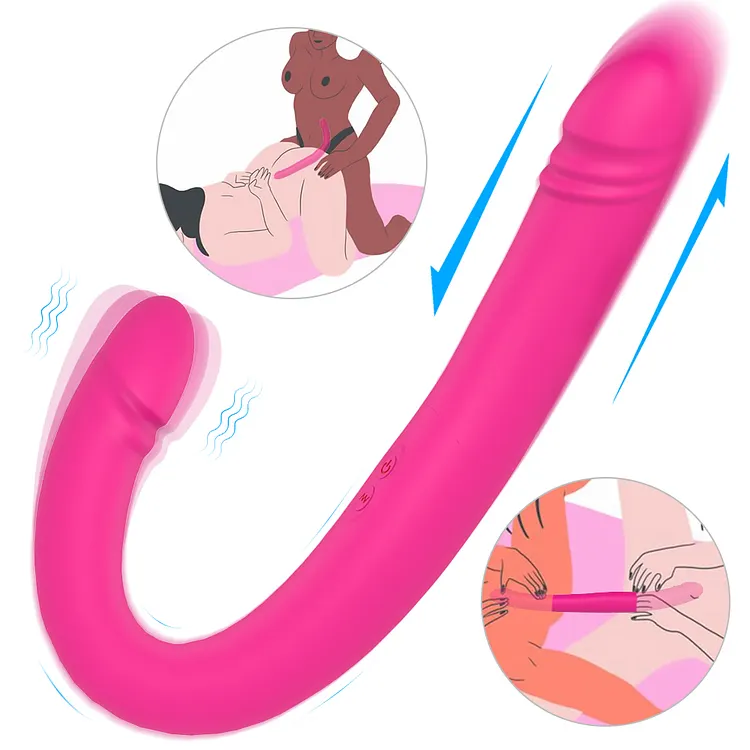 Double Headed Dildo G Spot Clit Vibrator
