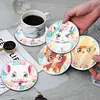 [Upgrade]6pcs/set DIY Diamond Painting Waterproof Case Classic Cute Animals Coaster Gift Decor Set