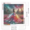 Superbe Fille En Jupe-Perceuse Ronde Peinture Diamant-40*40CM