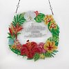 DIY Diamond Painting Hanging Wreath Kit Home Door Decor(Include Chain and Lamp Belt)