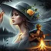 Girl-11CT Stamped Cross Stitch 45*45cm/17.72*17.72in