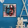 Diamond Painting -DIY Round Drill Independence Day Skull(40x40cm)