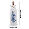 5D DIY Special Shaped Drill Diamond Painting Wine Bottle Bags Covers Kit (Flower)