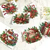 6Pcs Diamond Art Greeting Cards Xmas Atmosphere Congratulations Cards Gift