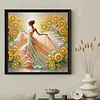 Sunflower Girl-Partial Special Shaped Diamond painting 30*30CM