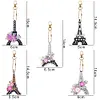 Diamond Painting Keychain-DIY 5pcs Double-sided Diamond Eiffel Tower for Carry