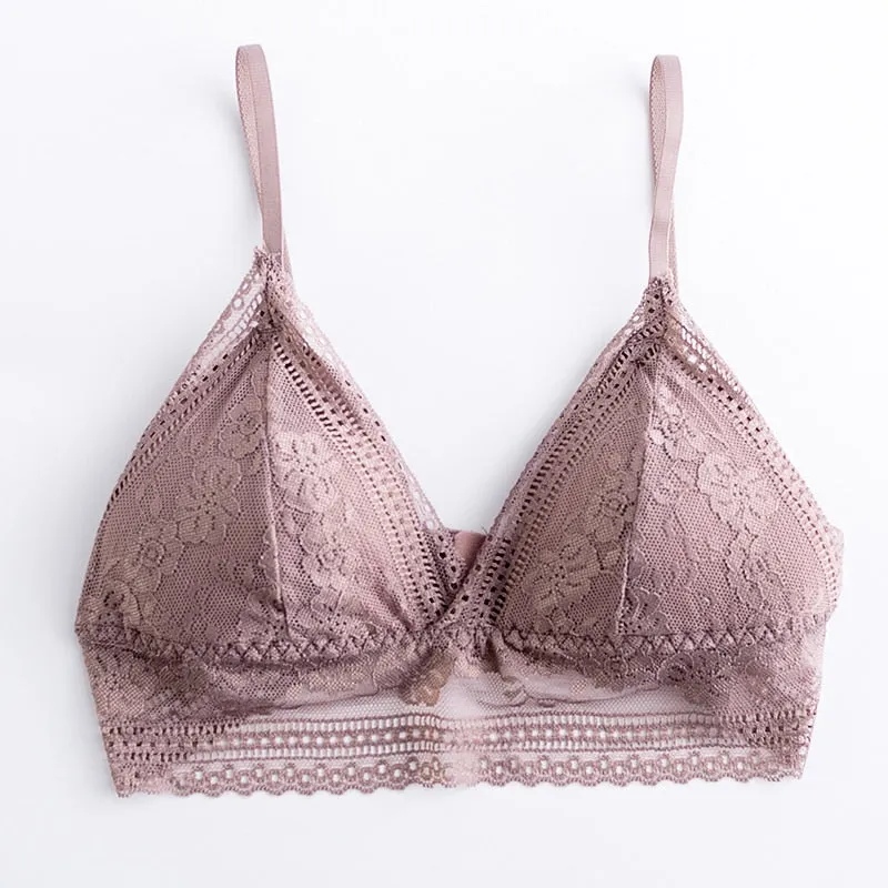 Sexy Bra Woman Lace Bralette Push Up Bras Deep V Wireless Underwear Female Seamless Brassiere Triangle Cup Lingerie Bralet Top