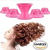 10 pi&egrave;ces Bigoudis rouleaux en silicone, Boucles sans chaleur