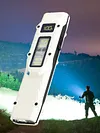 LED Ultra-thin Flashlight W/ Digital LED Display Outdoor Flat Shape Flashlights