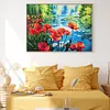 (US Local)Flower-11CT Stamped Cross Stitch Kit(55x45cm)