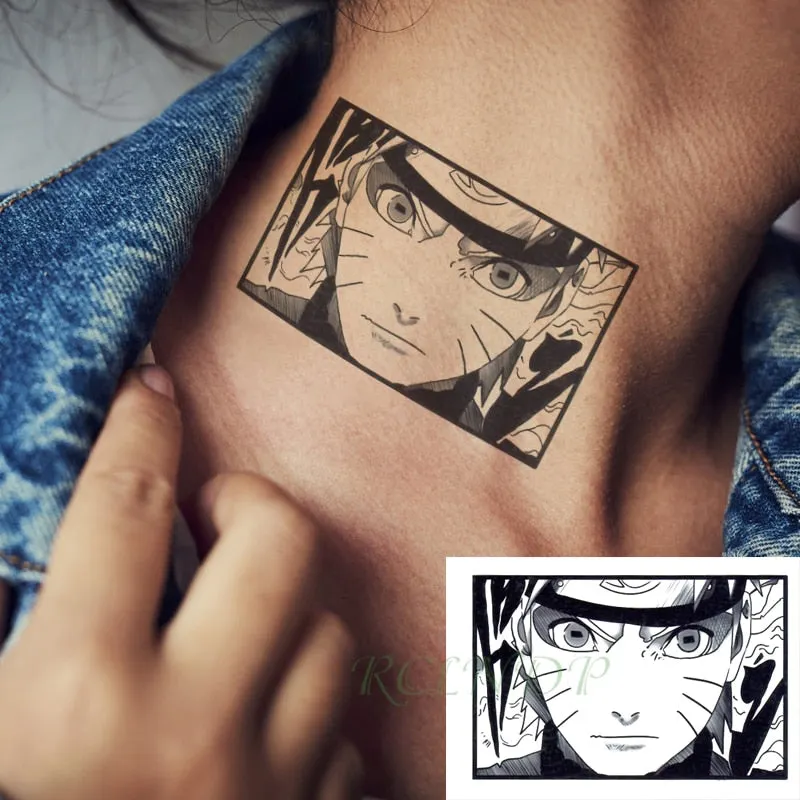 Waterproof Temporary Tattoo Sticker Cartoon anime Boy Knife Tatto Flash Tatoo Fake Tattoos Small Size Art for Kids Men Women