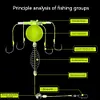 4Pcs 4 Hook Group Feeder Sinker Float Anti Winding Adjustable for Fishing Lovers