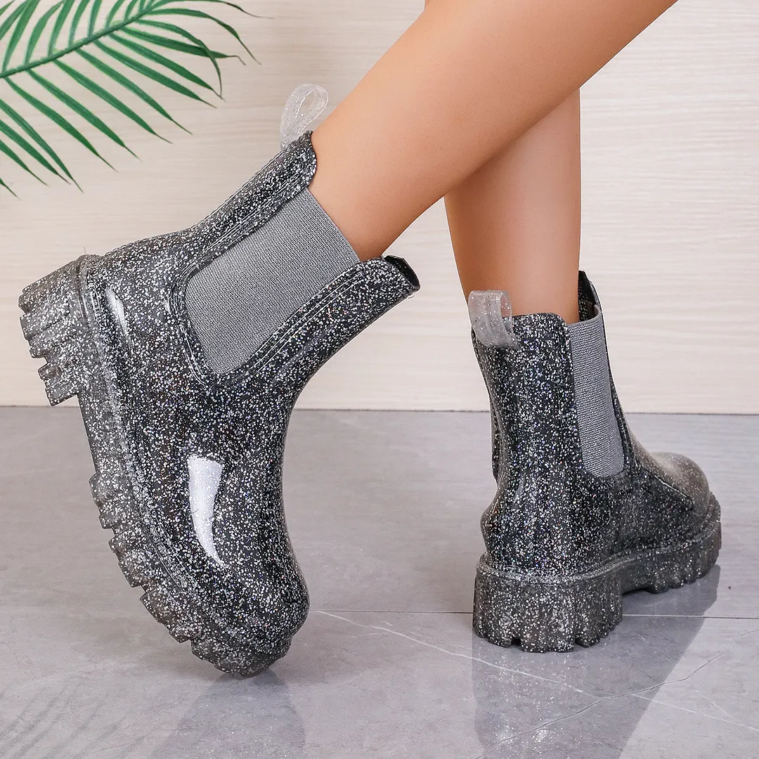 Churchf Churchf New Stylish Round-Headed Chelsea Ankle Boots Match Women's Martens