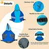 Large Dog Raincoat Adjustable Pet Water Proof Clothes Lightweight Rain Jacket Poncho Hoodies with Strip Reflective