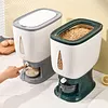 Rice Dispenser 22 Lbs Rice Storage Container Sealed Moisture Proof Cereal Dry Food Storage Container with Measuring Cup for Kitchen Pantry Organization