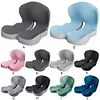 Memory Foam L-Shaped Integrated Seat Cushion with Lumbar Support Sitting Pillow