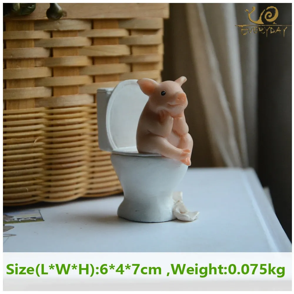 Everyday Collection Cute Pig Home Decoration Accessories Fairy Garden Miniature Animal Figurines Car Desktop Decor Birthday Gift