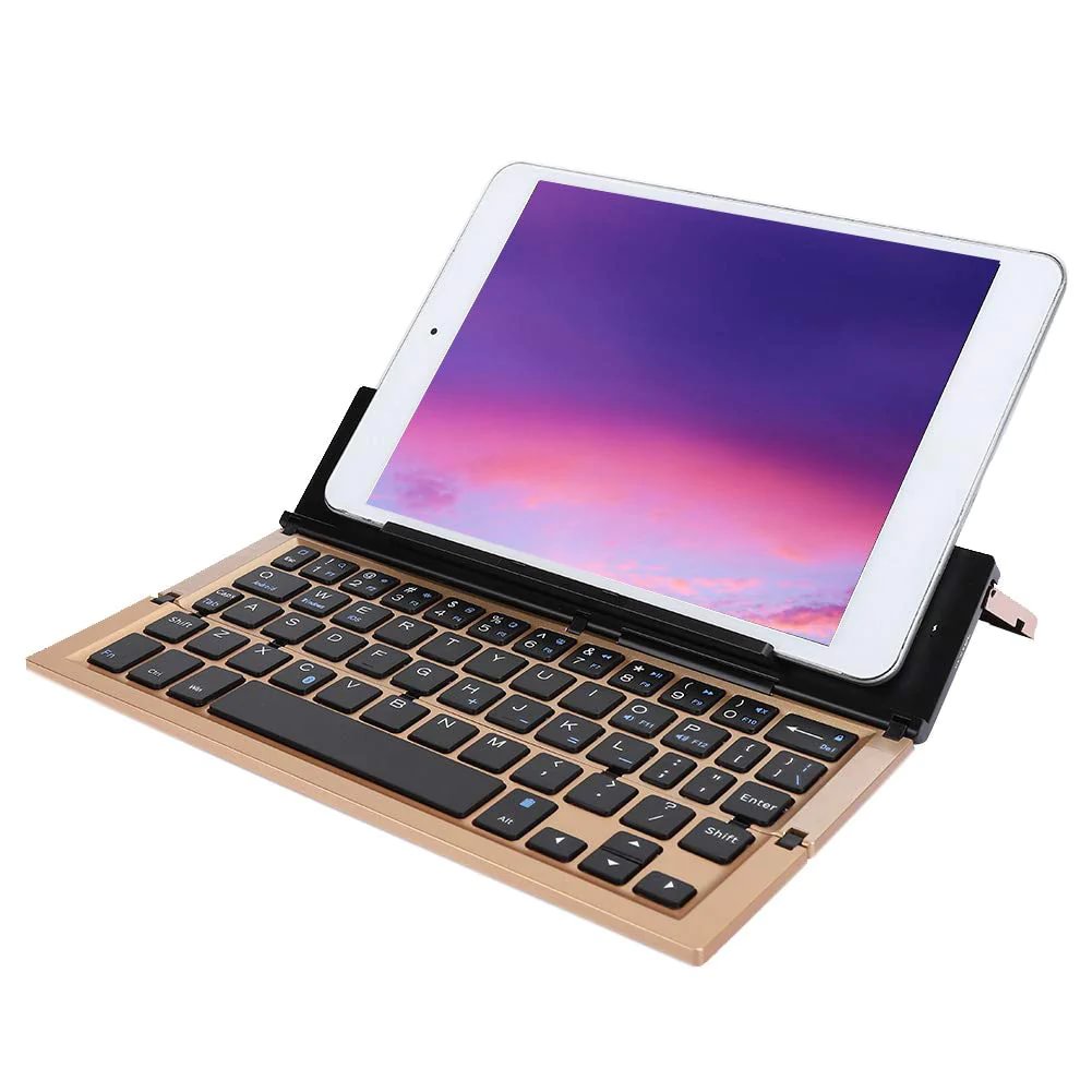 Three Fold Mobile Tablet Aluminum Alloy Bluetooth Keyboard