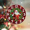 (US Local) DIY Xmas Diamond Painting Ornament with Clock Function Creative Craft