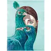 Peacock Princess-Paint by Numbers Acrylic Painting 40*50cm
