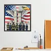 Diamond Painting -DIY Round Drill 911 Eagle guard the Twin Towers(40*40CM)