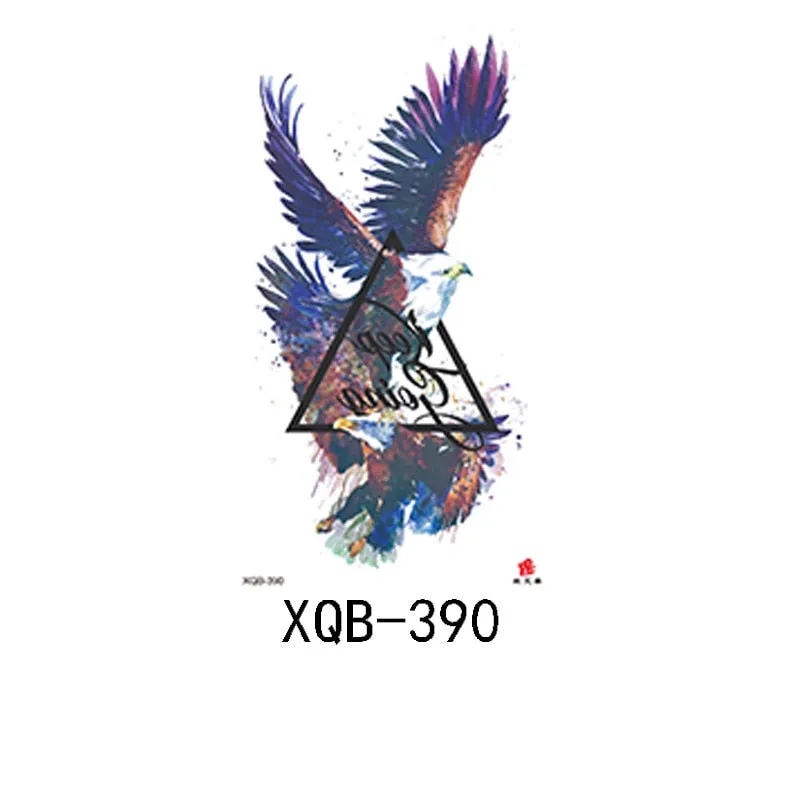 Small Full Arm Waterproof Tattoo Sticker Half Arm Arm Fierce Animal Arm Lasting European and American Tattoo Sticker