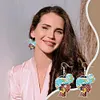 8 Pairs Girl Double Sided Diamond Painting Earrings Holiday Diamond Art Earrings