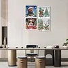 (US Local)4pack Xmas Animal-Special Shaped Diamond Painting Kit(30x30cm)