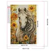 Diamond Painting -DIY Round Partial AB Drill Sunflower Horse(45x65cm)