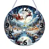 (US Local) DIY Xmas Diamond Painting Ornament with Clock Function Creative Craft