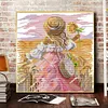 (Counted/Stamped) 14CT Sunflower Girl - Cross Stitch 30*34cm/11.81*13.39in(Brand)