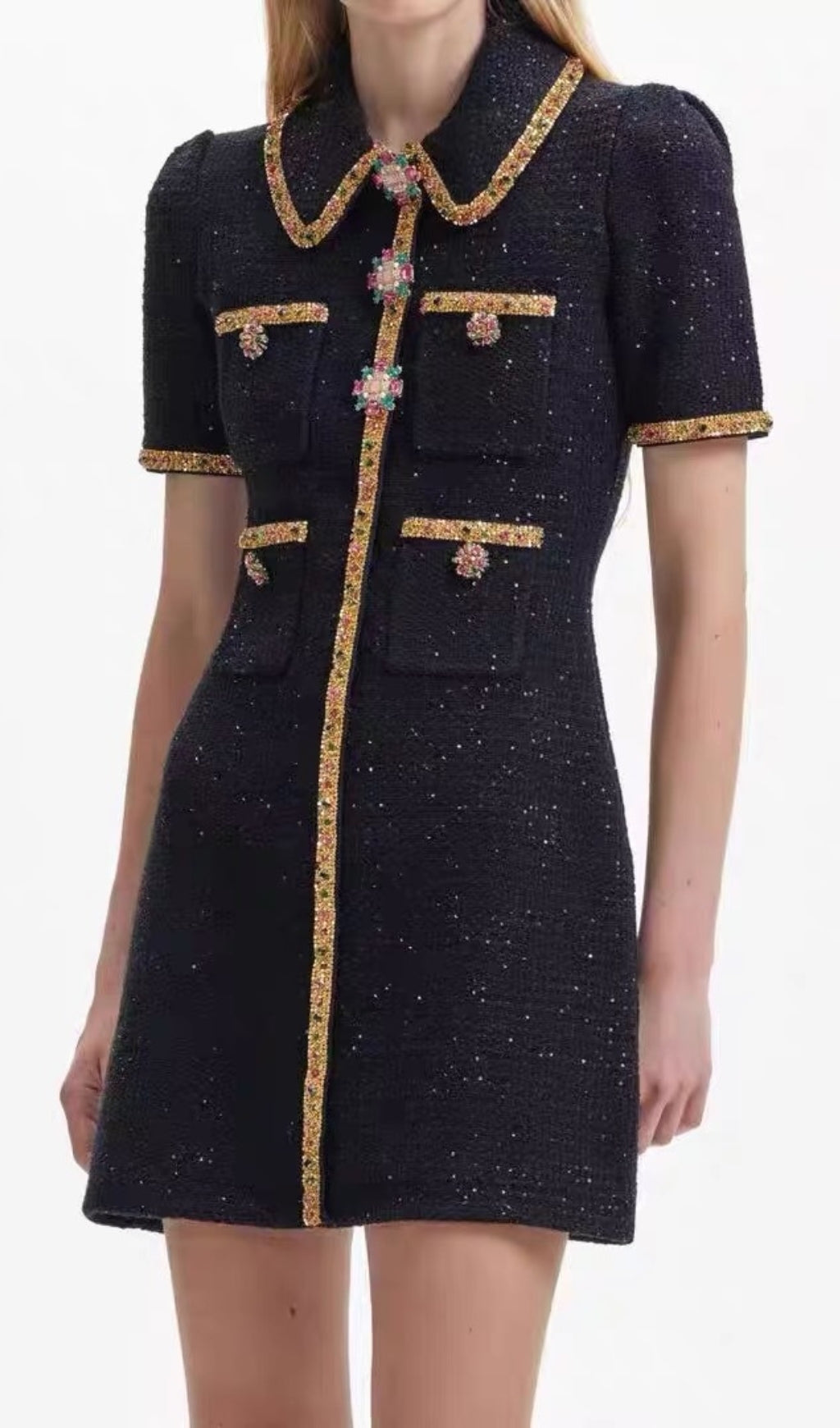 Ankti Black Knit Mini Dress Flowering Girl
