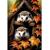 Woodland Hedgehog-Full Square Diamond Painting
