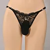 Men's Low Rise Adjustable Waist Sexy Lace Fashion Thong Seamless Breathable T-Pants