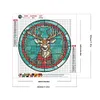 Diamond Painting-DIY Full Round Drill Stained Glass Christmas Deer