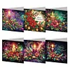 6PCS DIY Greeting Card Special shaped Diamond Painting Christmas Postcards