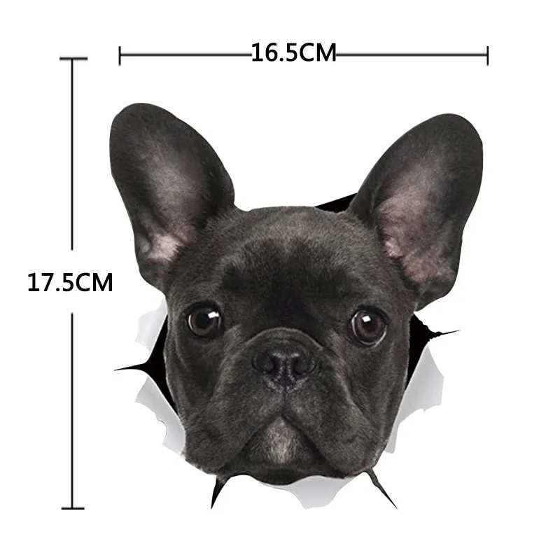 New Cat Dog 3D Wall Sticker Bathroom Toilet Kids Room Decoration Wall Decals Animal Sticker Refrigerator Waterproof Poster