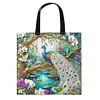Peacock-11CT DIY Stamped Cross Stitch Shopping Bag 40*40cm/15.75*15.75in