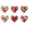 6pcs/set  DIY Special Shape Diamond Painting Greeting Card Kit (Heart Rose)