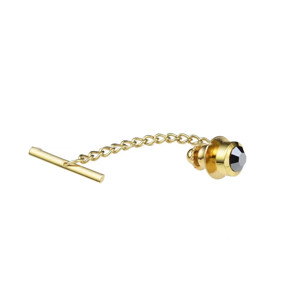 Tie Needle Multicolor Copper Crystal Men's Shirt Needle Buckle Crystal Brooch Classic Trendy High Quality Simple Exquisite Gifts