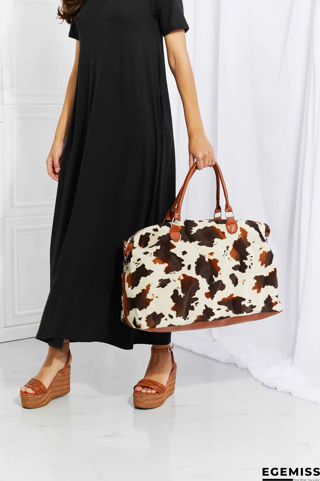 Animal Print Plush Weekender Bag | EGEMISS