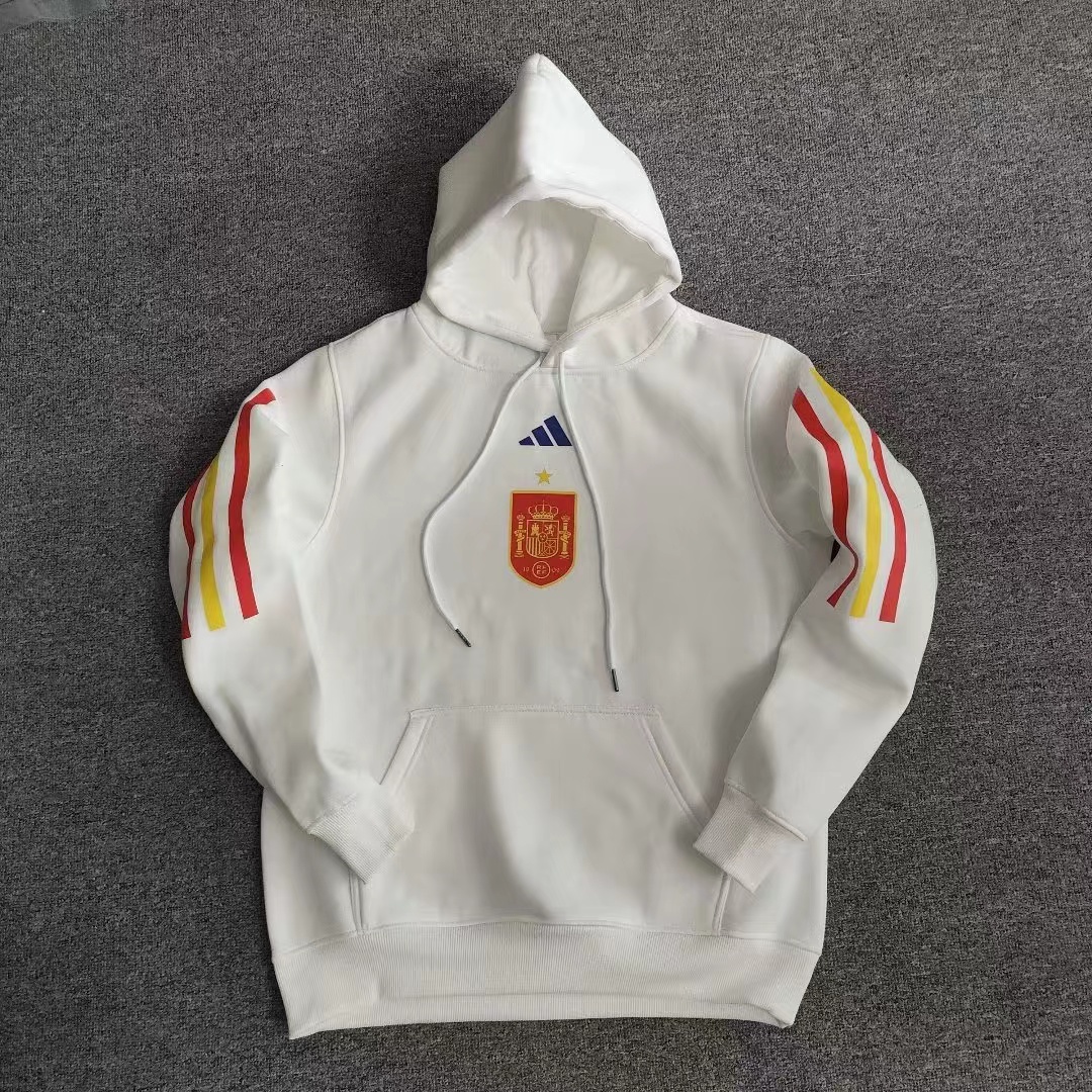 2022 Spain Sweatshirt WhiteFootball Shirt 1:1 Thai Quality