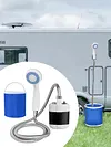 Portable Camping Shower Set with Hose Bucket Handheld Water Pump for Camping Car