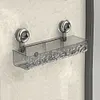 Glacier Pattern Transparent Shower Storage Rack Punch-Free Suction Cup Shelf