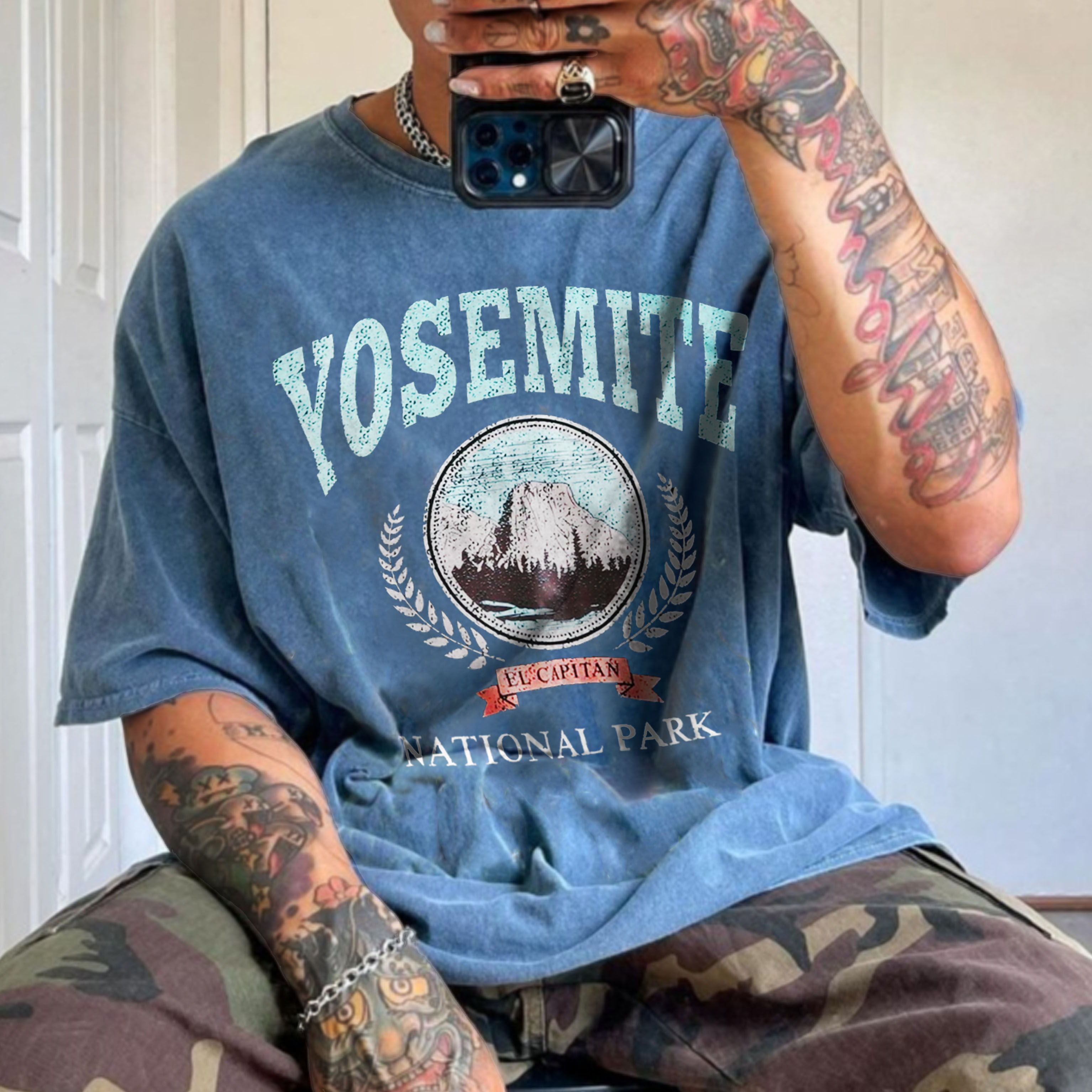 Vintage Alphabet Print T-Shirt - Helixace