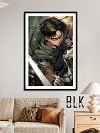 Fiery Captain Levi Ackerman Decorative Painting - Attack On Titan - BLK Studio