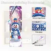 (US Local)Snowman A5 Size Diamond Painting Notebook Set with 4Pcs Bookmark Holiday Gift