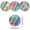 (US Local)[Upgrade]4Pcs Acrylic Special Shape River DIY Waterproof Diamond Painting Coaster